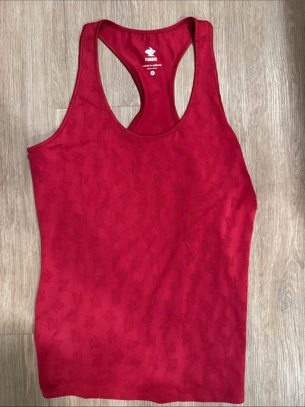 rabbit Racerback Tank — Red Athletic Tank Top